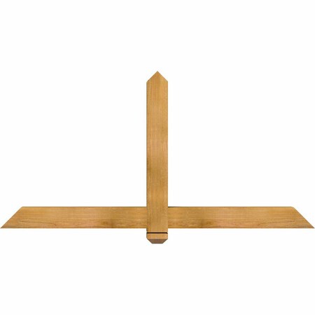 Ekena Millwork Eugene Rough Sawn Timber Gable Bracket, Western Red Cedar, 60"W x 30"H x 4"D x 4"F, 12/12 Pitch GBW060X30X0404EUG00RWR